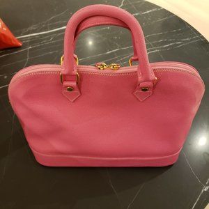 Cristian Italy Leather Top Handle Handbag - Pink